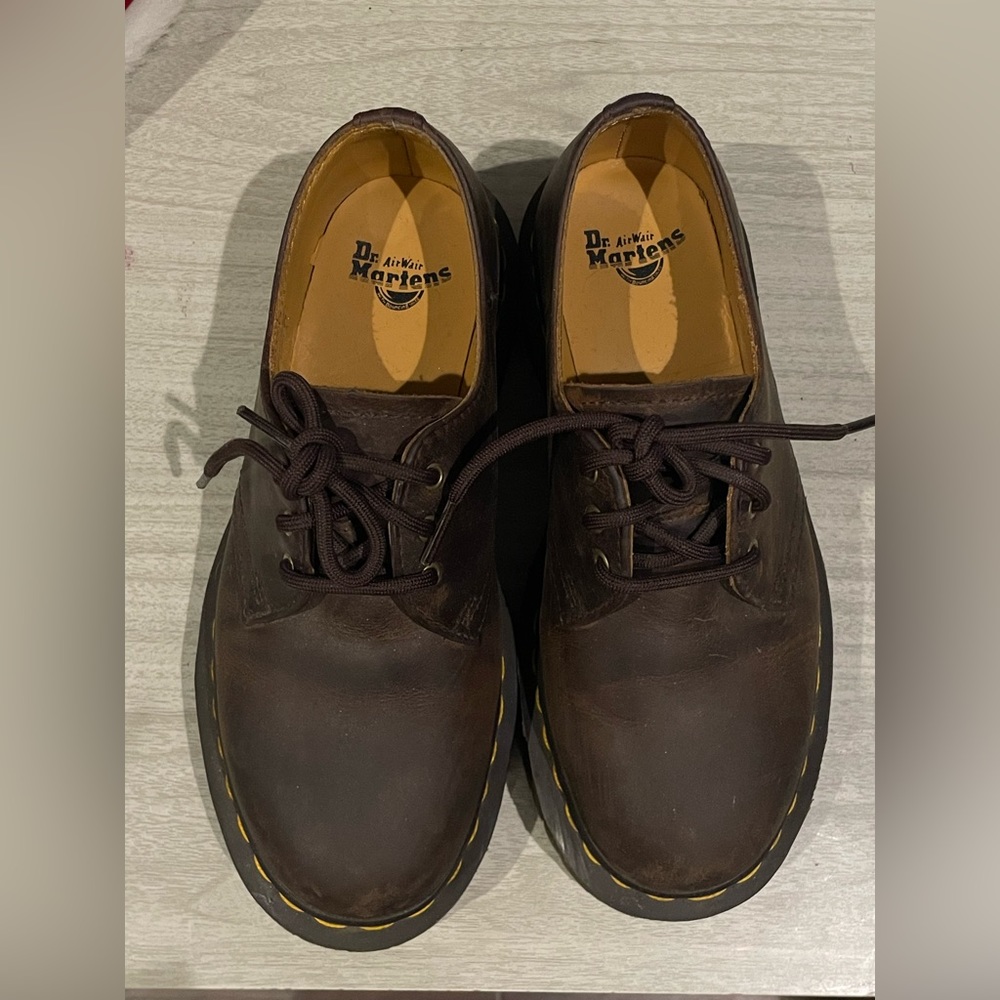 Dr. Martens Dark Brown 1461 BEX CRAZY HORSE LEATHER OXFORD SHOES
